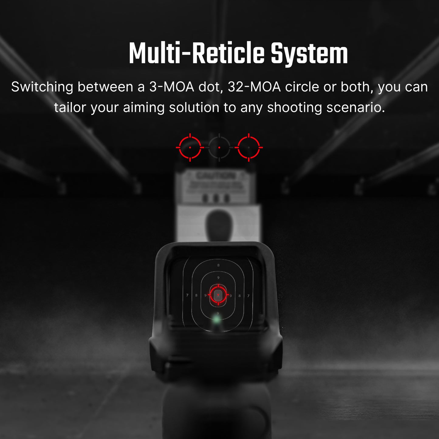 Osight C 3 MOA Dot & 32 MOA Circle Multi-Reticle System Red Dot