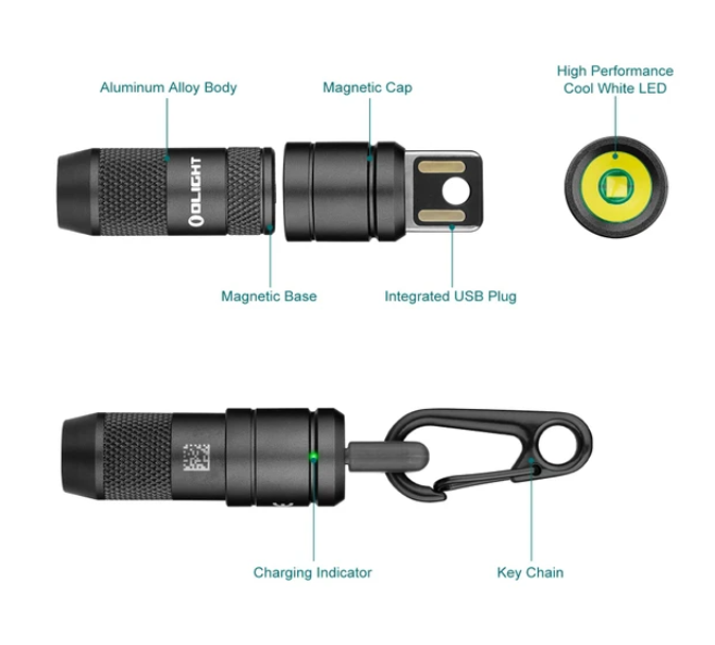 IMINI 2 Rechargeable Mini Flashlight