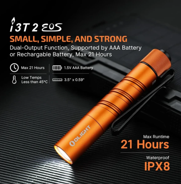 i3T 2 EOS Small EDC Flashlight