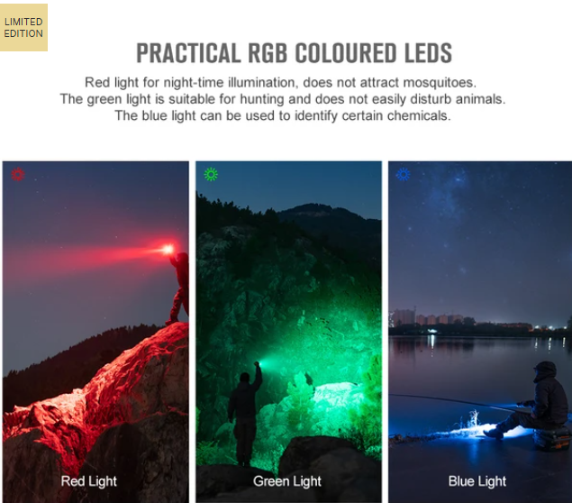 Marauder Mini Powerful LED Flashlight With RGB