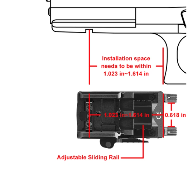 Baldr Mini 600 Lumens Green Laser & Baldr RL Mini Red Laser Combo LED Tactical Light