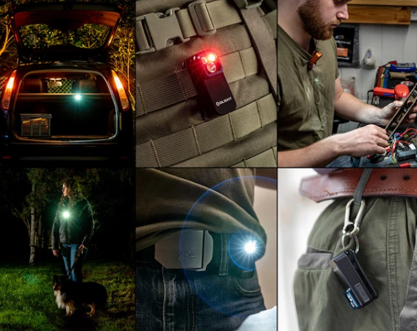 Oclip Pro Clip on Flashlight with Floodlight Spotlight and Red Light