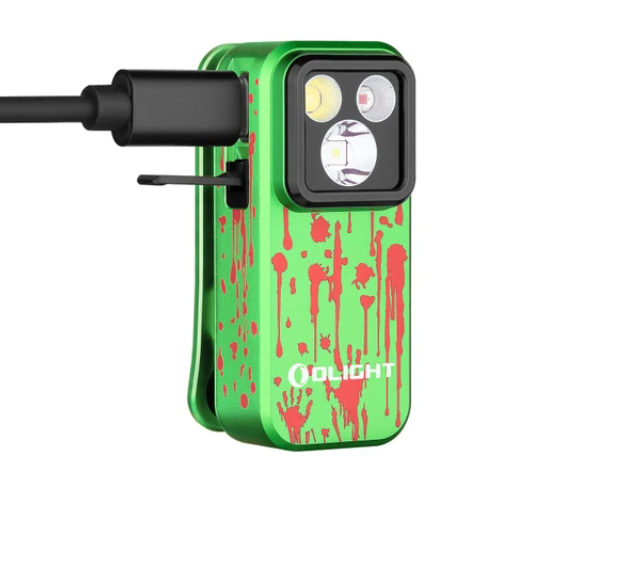 Oclip Pro Clip on Flashlight with Floodlight Spotlight and Red Light