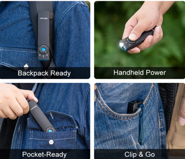 Arkfeld Pro Flat EDC Flashlight with LED Light UV and Laser