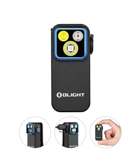 Oclip Pro Clip on Flashlight with Floodlight Spotlight and Red Light