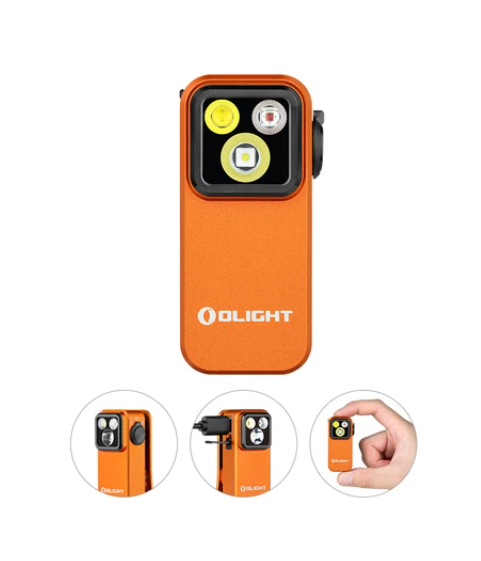 Oclip Pro Clip on Flashlight with Floodlight Spotlight and Red Light