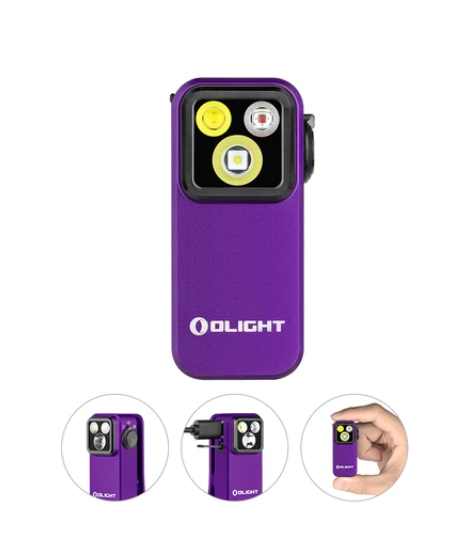 Oclip Pro Clip on Flashlight with Floodlight Spotlight and Red Light