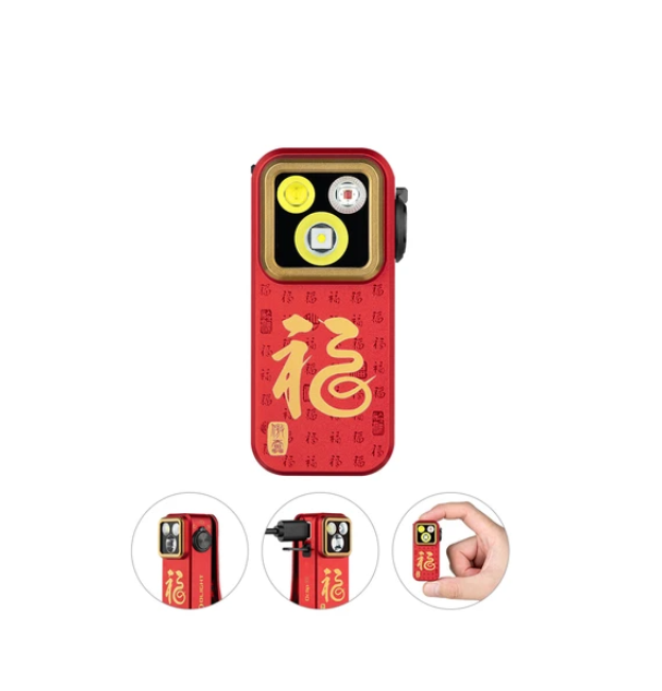 Oclip Pro Clip on Flashlight with Floodlight Spotlight and Red Light