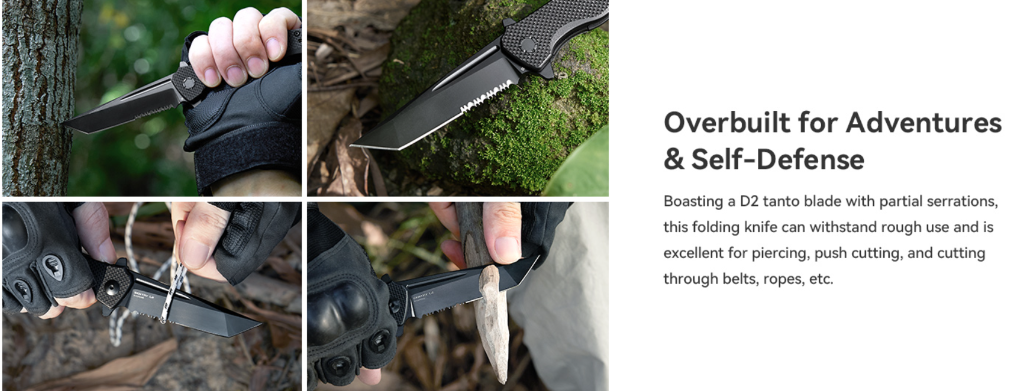 Sentry L2 Tactical Folding Tool with Partially Serrated Blade