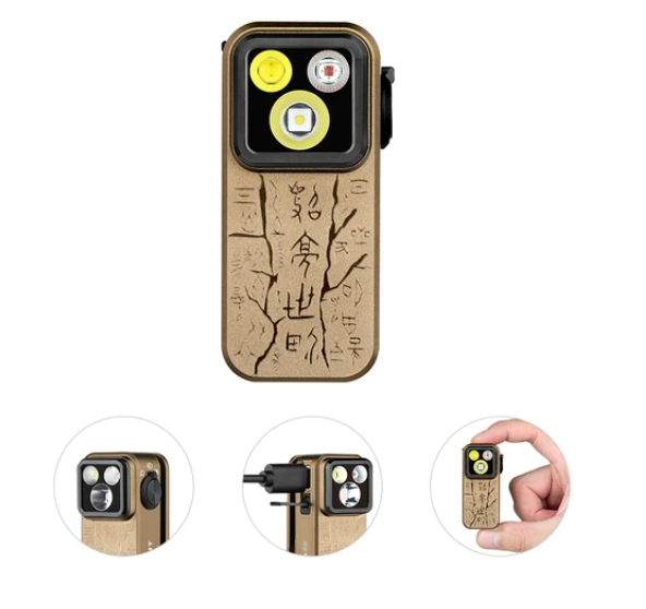 Oclip Pro Clip on Flashlight with Floodlight Spotlight and Red Light
