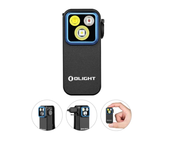 Oclip Pro Clip on Flashlight with Floodlight Spotlight and Red Light