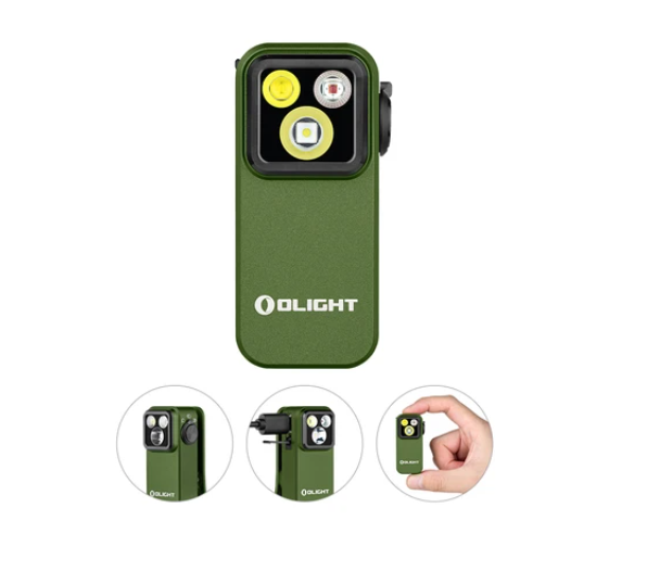 Oclip Pro Clip on Flashlight with Floodlight Spotlight and Red Light