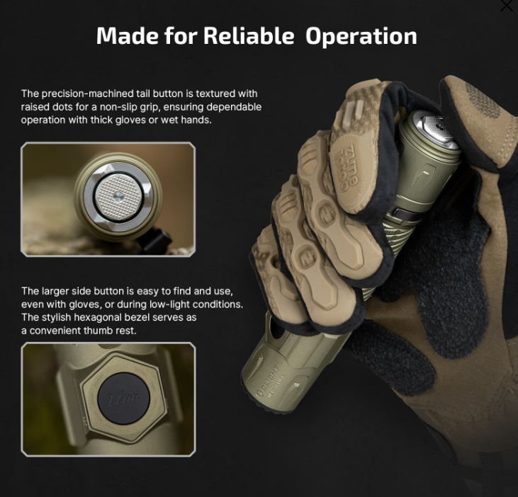 Warrior Ultra 2500 Lumens Tactical Flashlight with OAL Material