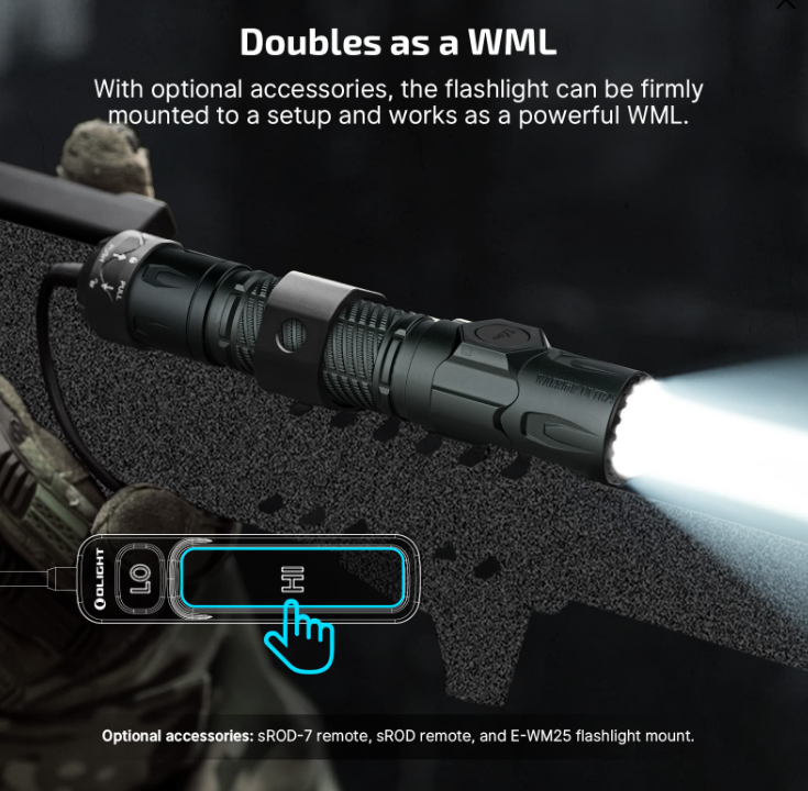 Warrior Ultra 2500 Lumens Tactical Flashlight with OAL Material