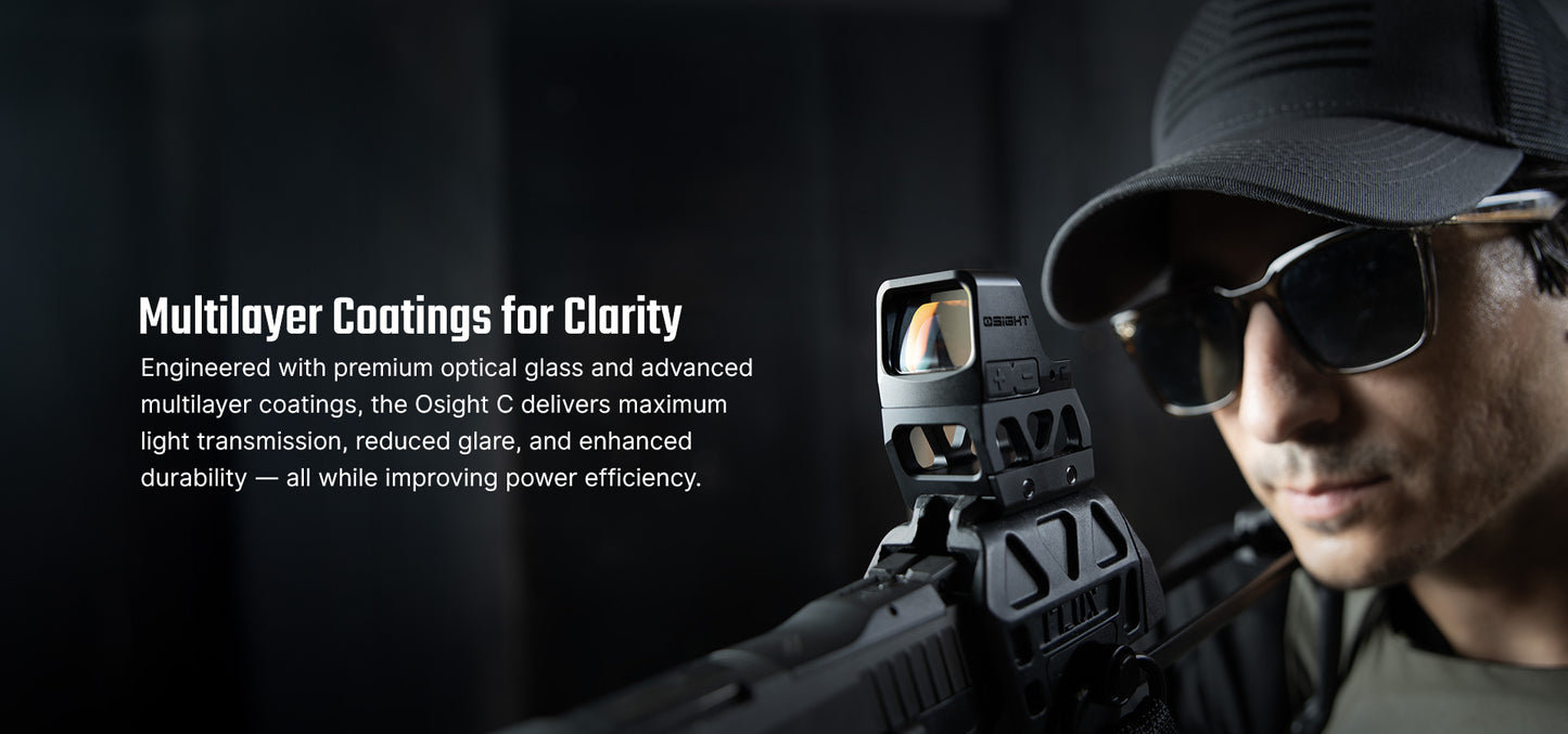 Osight C 3 MOA Dot & 32 MOA Circle Multi-Reticle System Red Dot