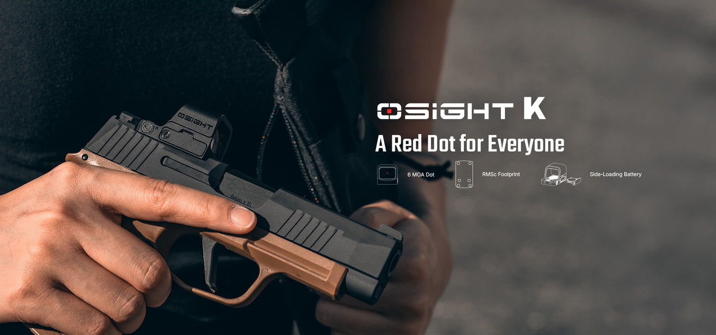 Osight K 6 MOA Red Dot Sight with RMSc Footprint