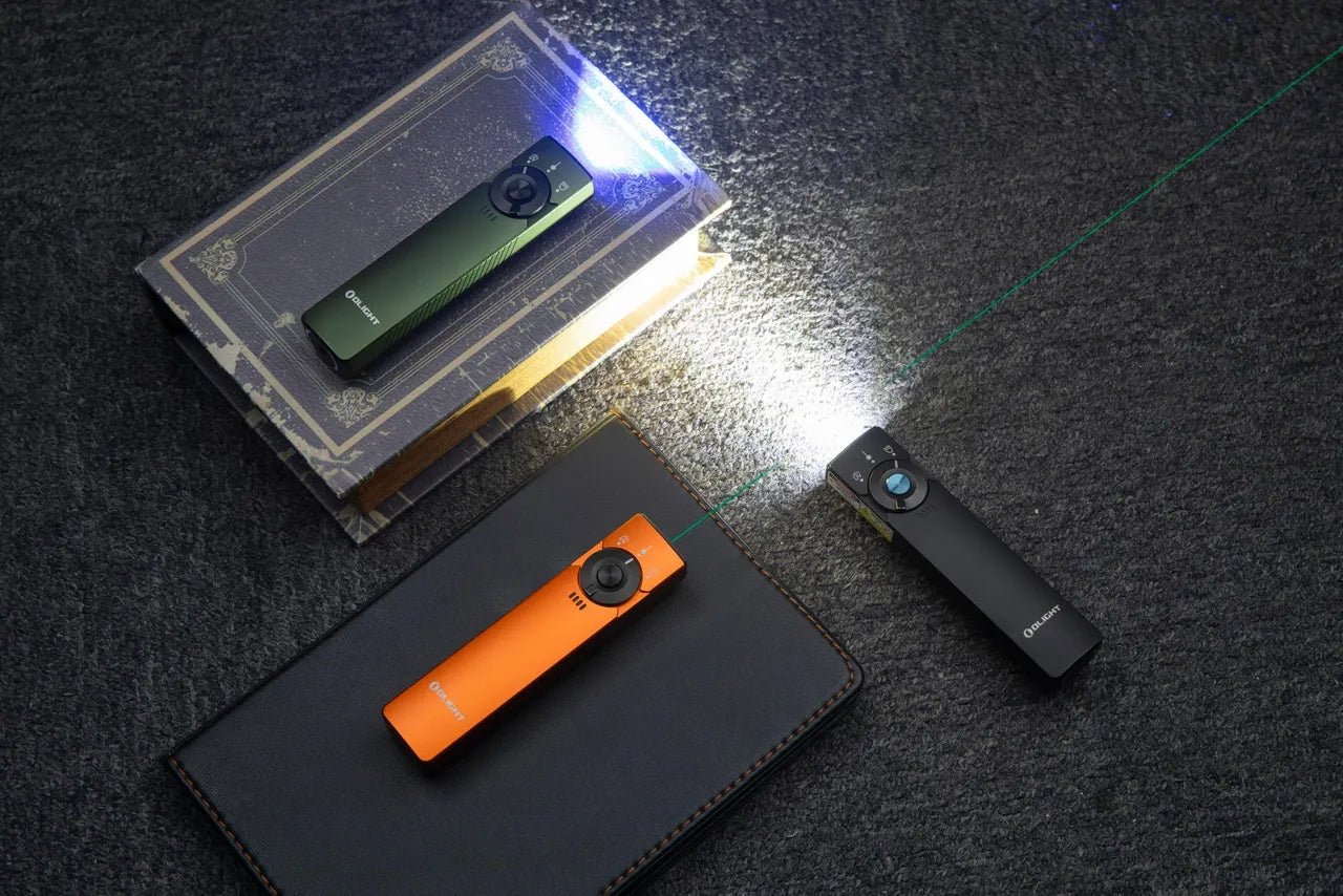 Arkfeld Pro Flat EDC Flashlight with LED Light UV and Laser