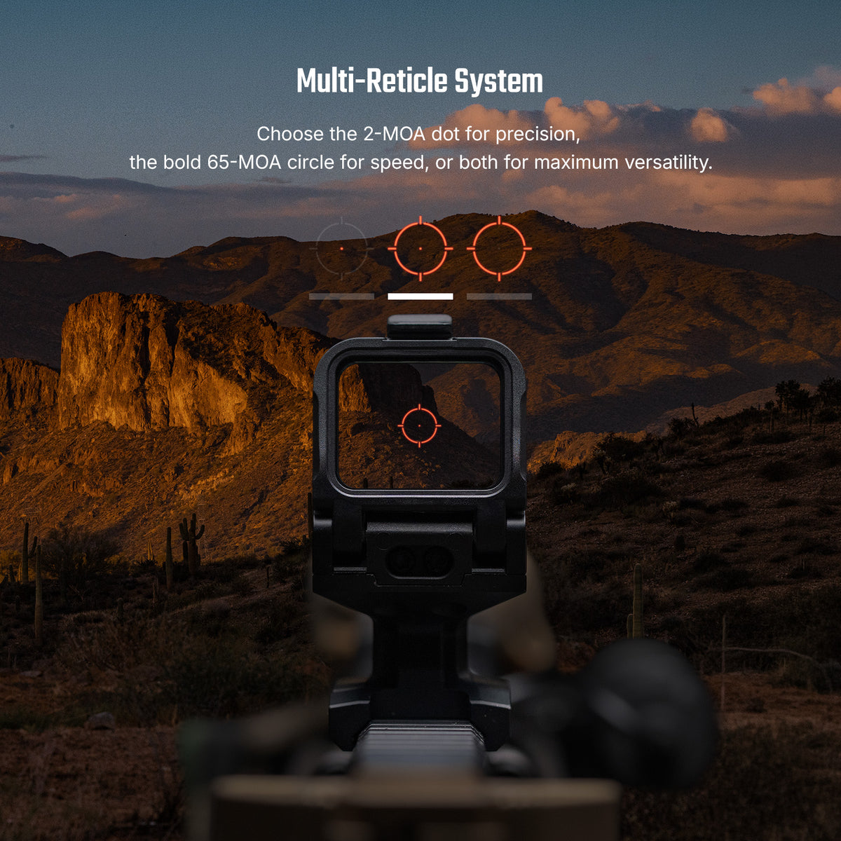 Osight R Enclosed Red Dot Sight with Multi-Reticle System