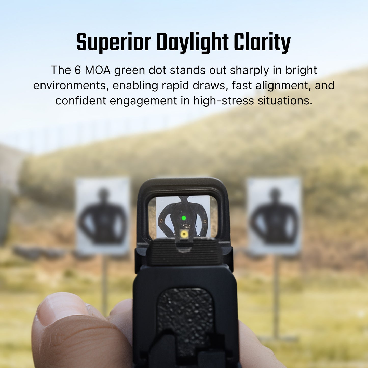 Osight SE RMSc Footprint Enclosed 6 MOA Green Dot Sight with Side-Loading Battery