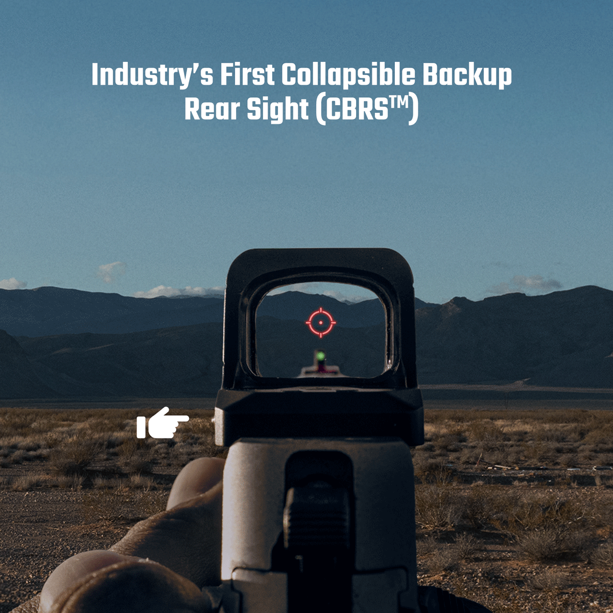 Osight XE AMRS Enclosed Red Dot Sight with RMR Footprint and Side-Loading Battery featuring 2/6+32 MOA Multi-Reticle System