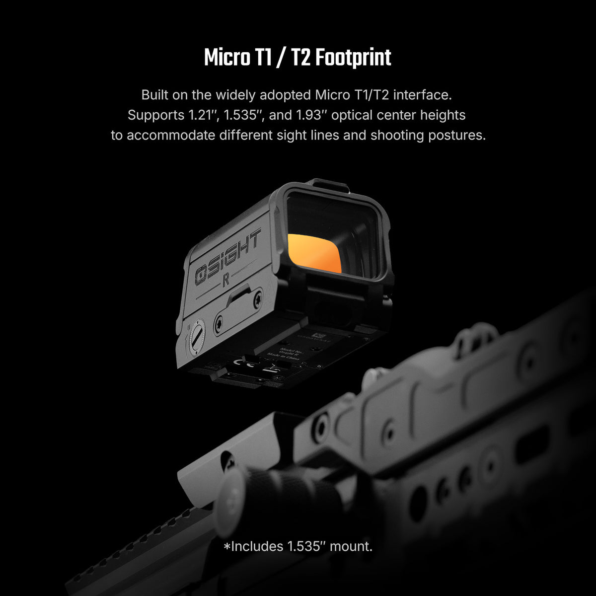 Osight R Enclosed Red Dot Sight with Multi-Reticle System