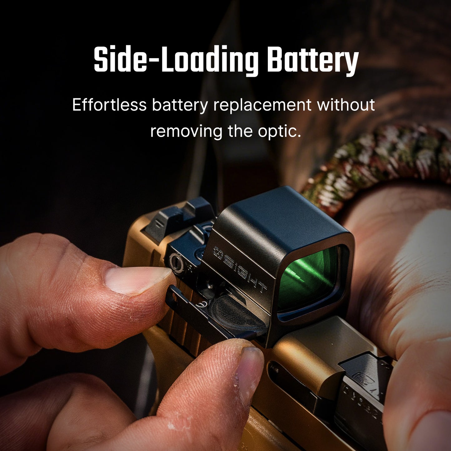 Osight SE RMSc Footprint Enclosed Green 2 MOA Dot & 32 MOA Circle Sight with Side-Loading Battery