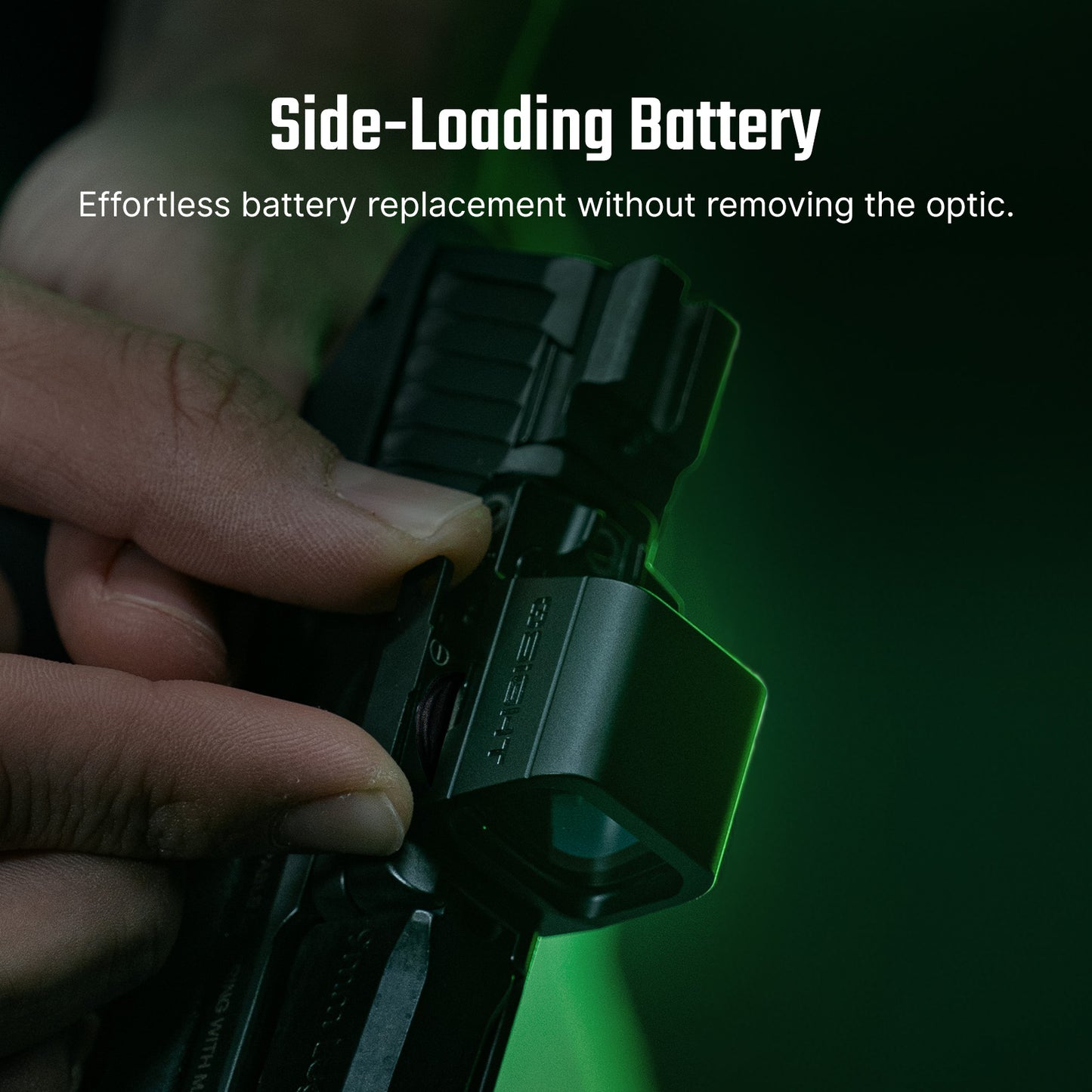 Osight SE RMSc Footprint Enclosed 6 MOA Green Dot Sight with Side-Loading Battery