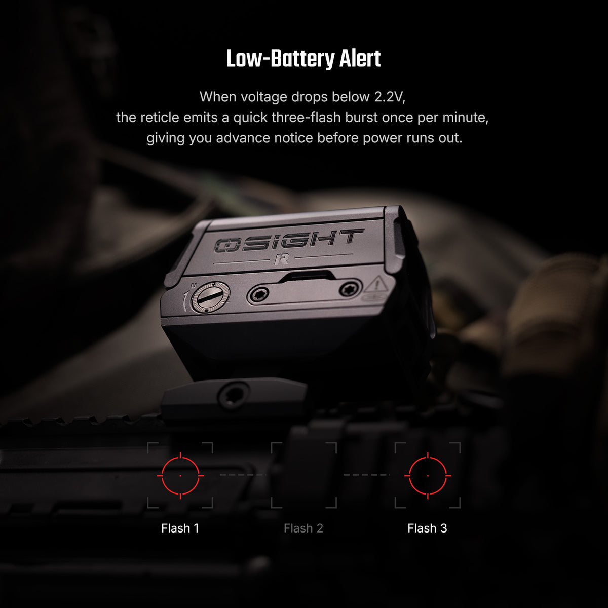 Osight R Enclosed Red Dot Sight with Multi-Reticle System