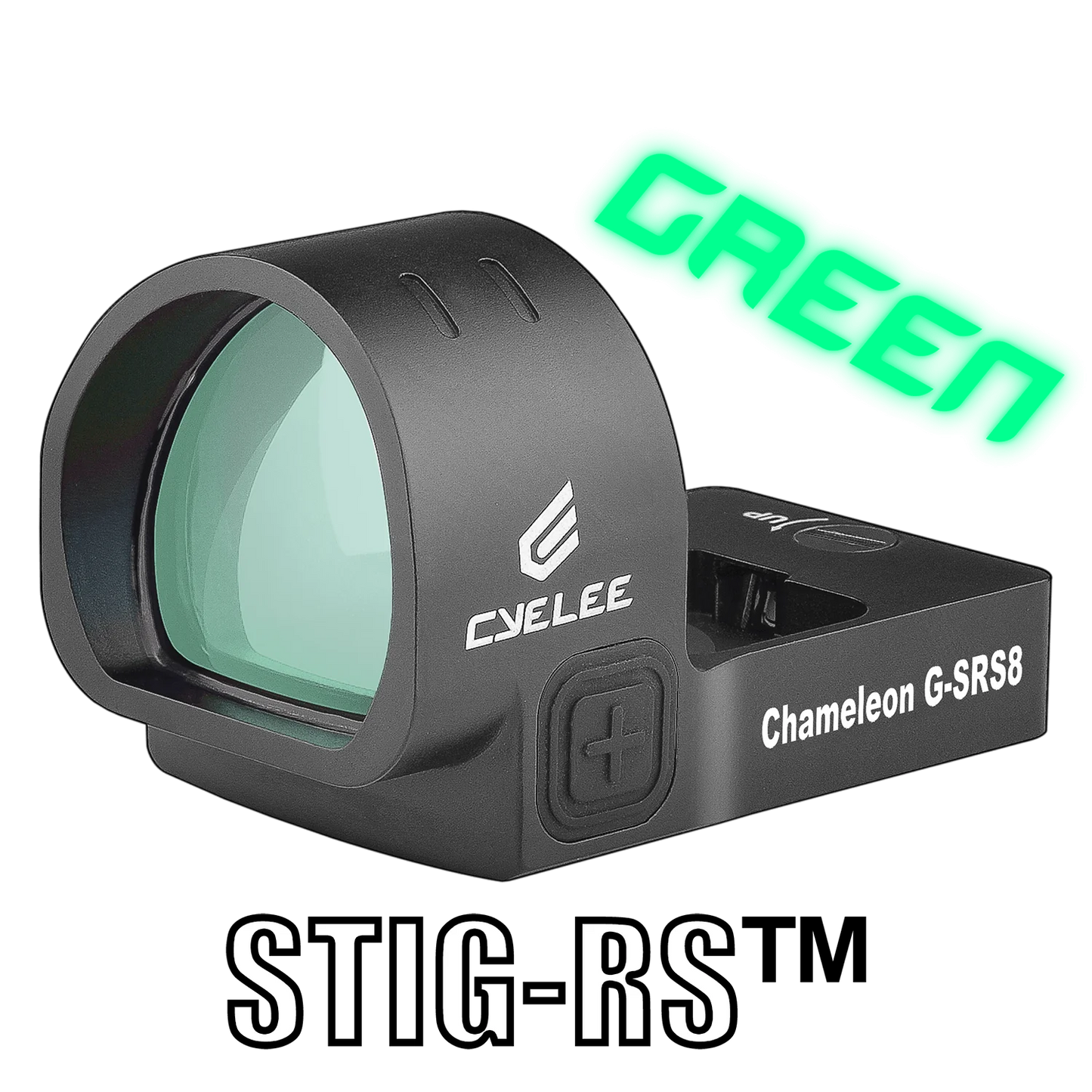 Cyelee Chameleon G-SRS8 w/ STIG-RS, Green 8 MOA Dot, For RMR/407C/507C Footprint