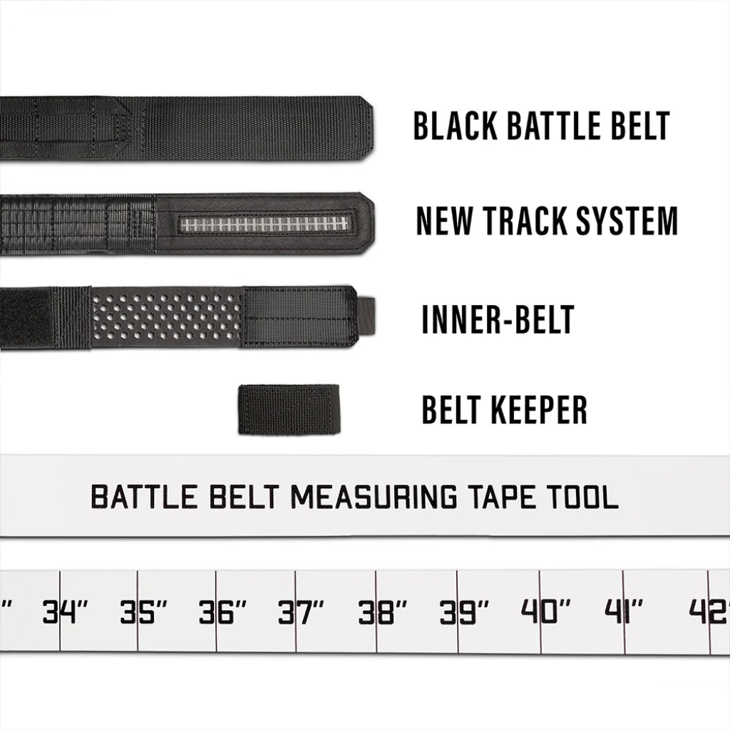 KORE BLACK LASER CUT MOLLE BATTLE BELT: COMPLETE KIT