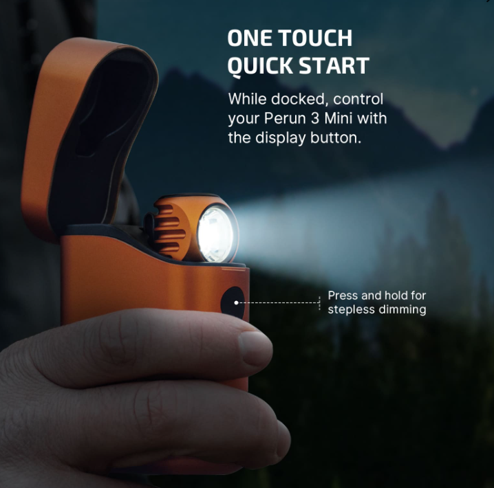 Perun 3 Mini Headlamp & Flashlight with Red and White Light