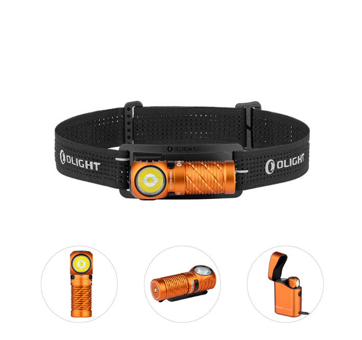 Perun 3 Mini Headlamp & Flashlight with Red and White Light