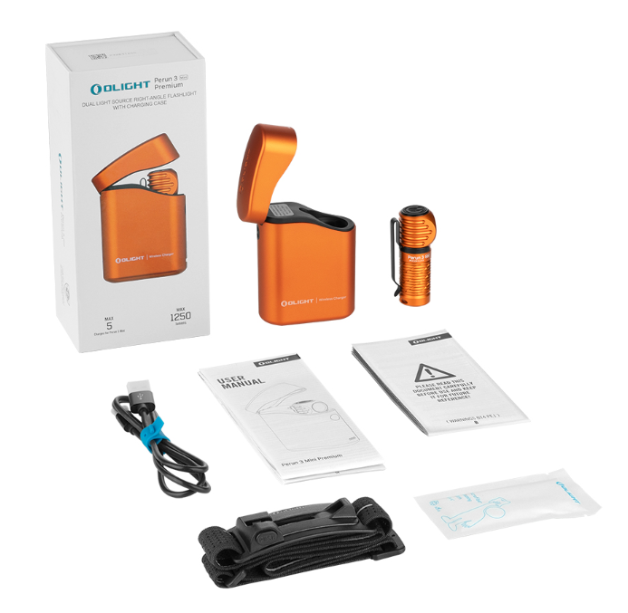 Perun 3 Mini Headlamp & Flashlight with Red and White Light