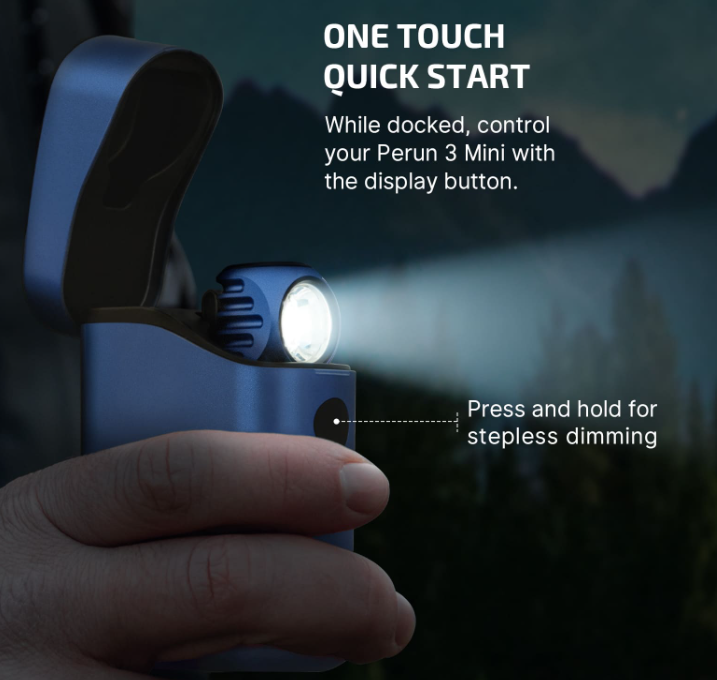 Perun 3 Mini Headlamp & Flashlight with Red and White Light