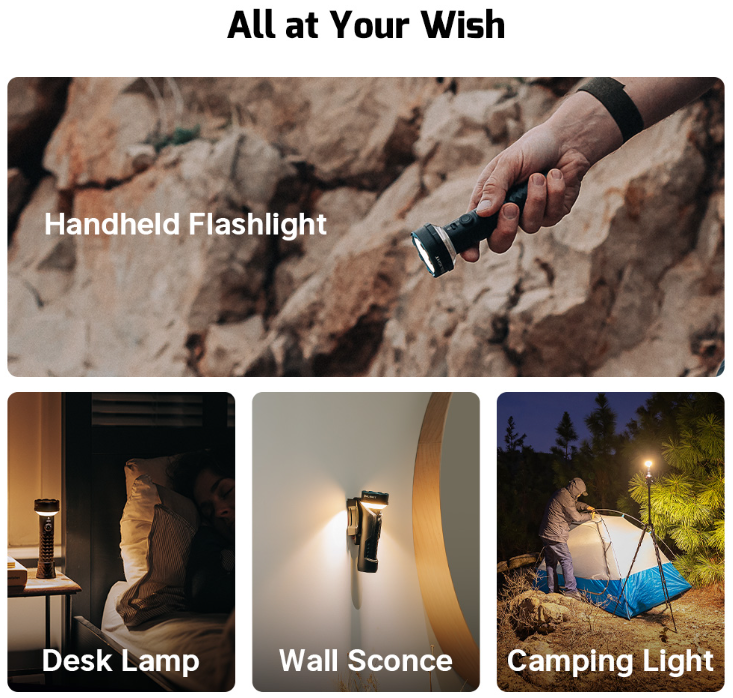 Prowess Multifunctional Flashlight with Bidirectional Lighting