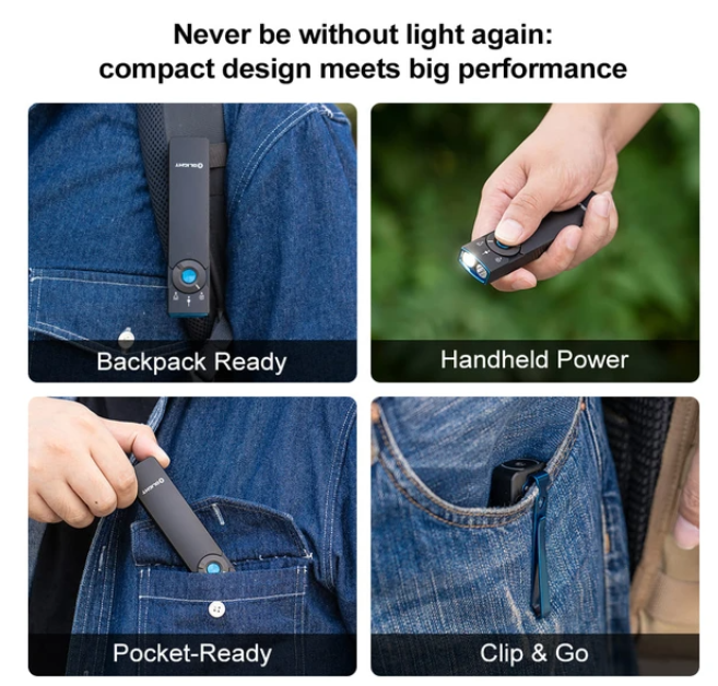 Arkfeld Pro Flat EDC Flashlight with LED Light UV and Laser