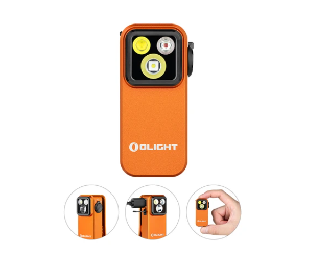 Oclip Pro Clip on Flashlight with Floodlight Spotlight and Red Light