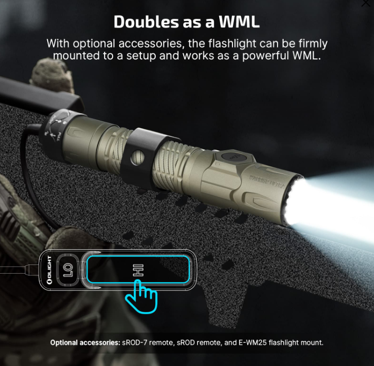 Warrior Ultra 2500 Lumens Tactical Flashlight with OAL Material