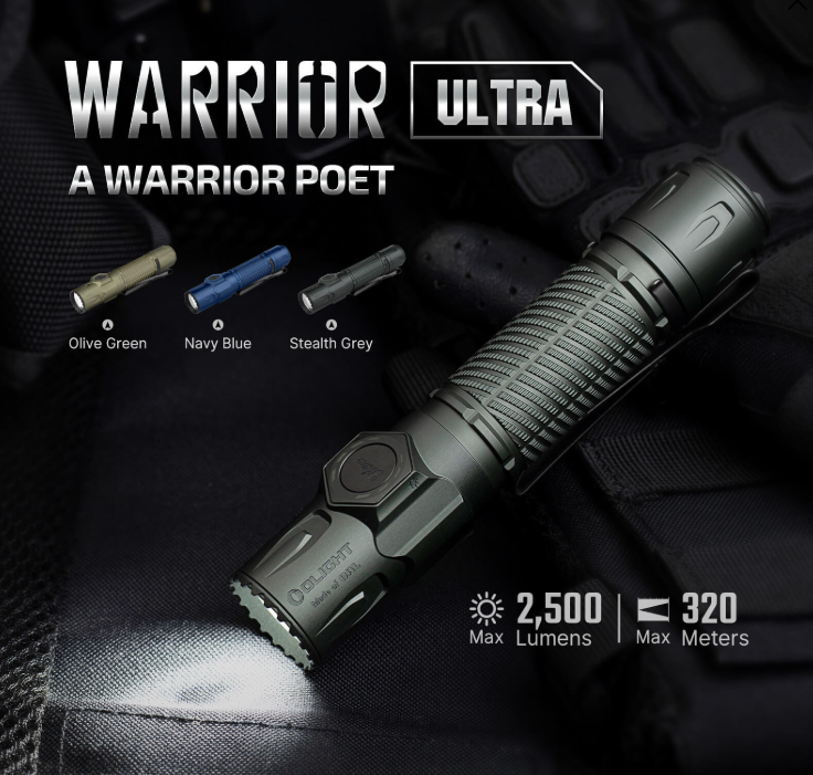 Warrior Ultra 2500 Lumens Tactical Flashlight with OAL Material