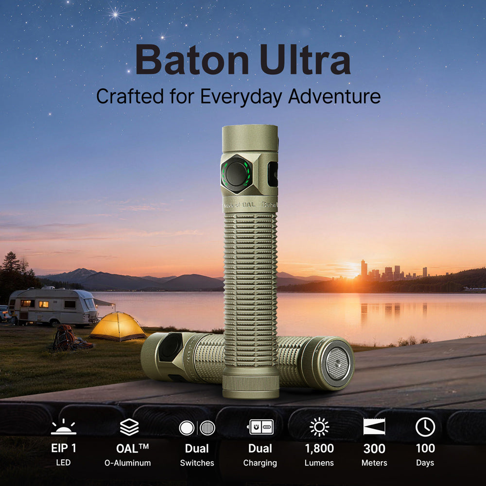 Baton Ultra / 4 Pro: Dual Switch High Lumen Compact EDC Flashlight