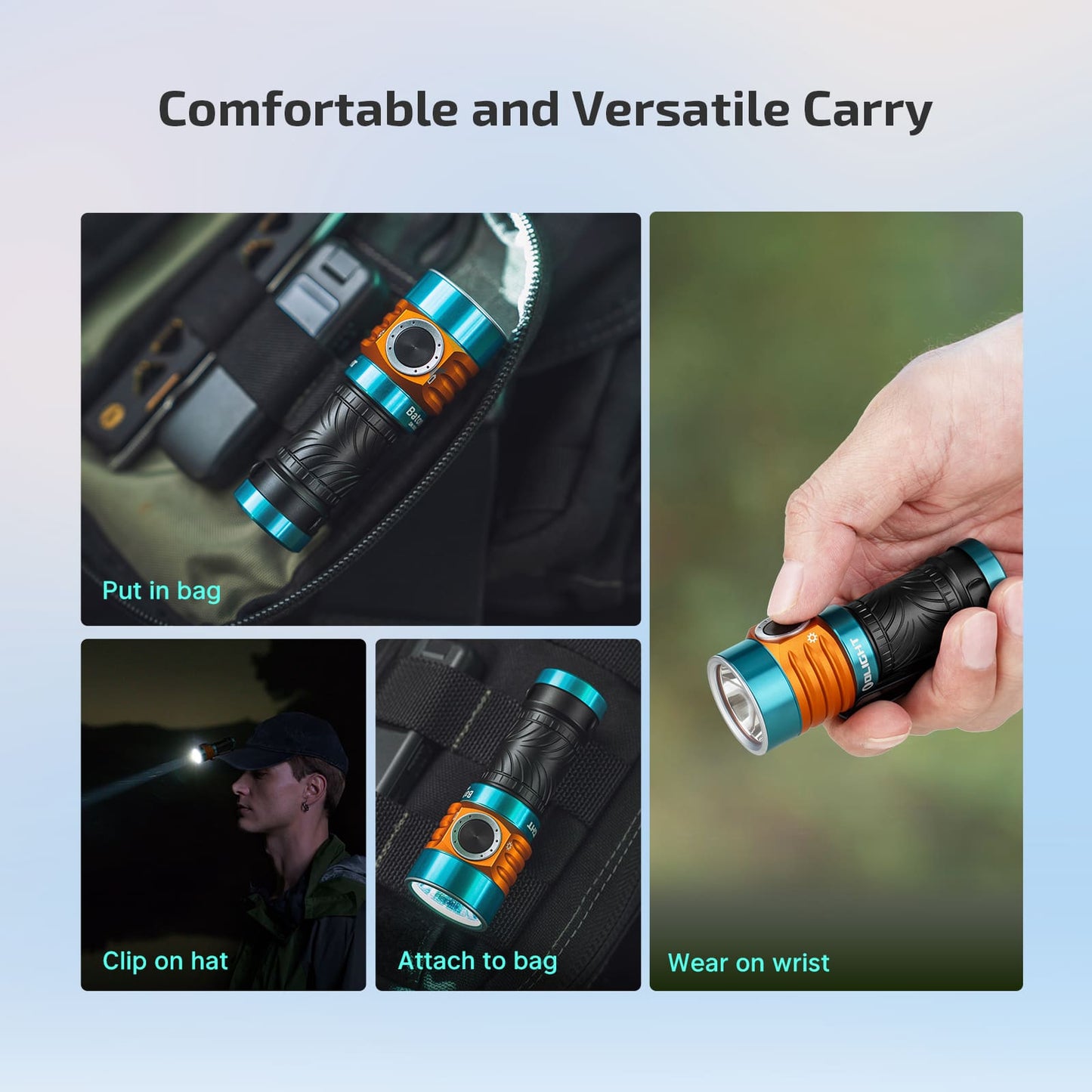 Baton Turbo Compact EDC Flashlight with 510m Long-Range Beam