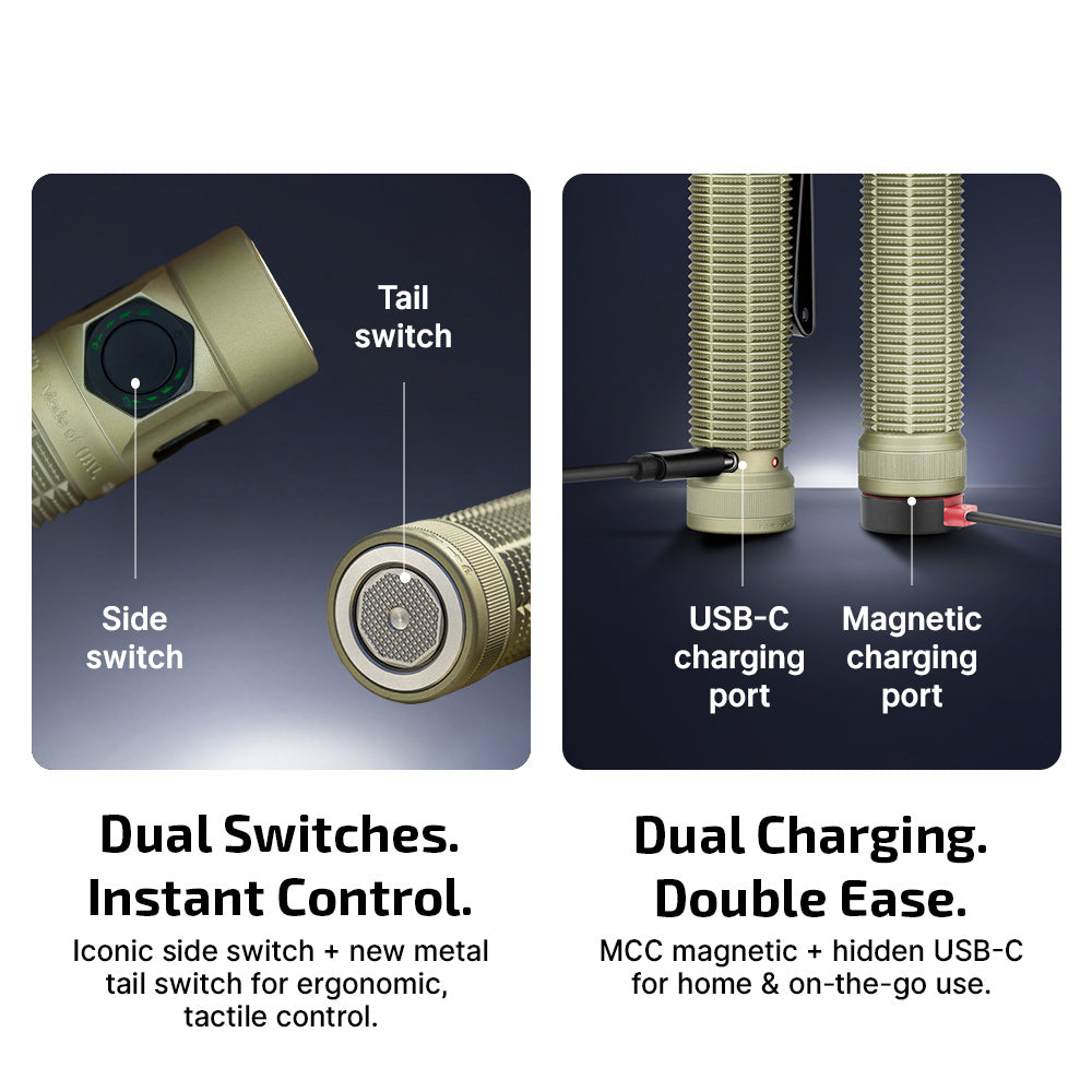 Baton Ultra / 4 Pro: Dual Switch High Lumen Compact EDC Flashlight