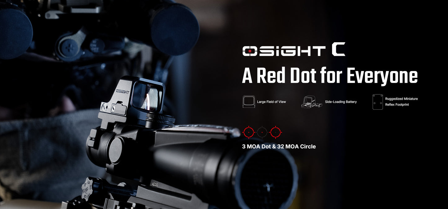 Osight C 3 MOA Dot & 32 MOA Circle Multi-Reticle System Red Dot